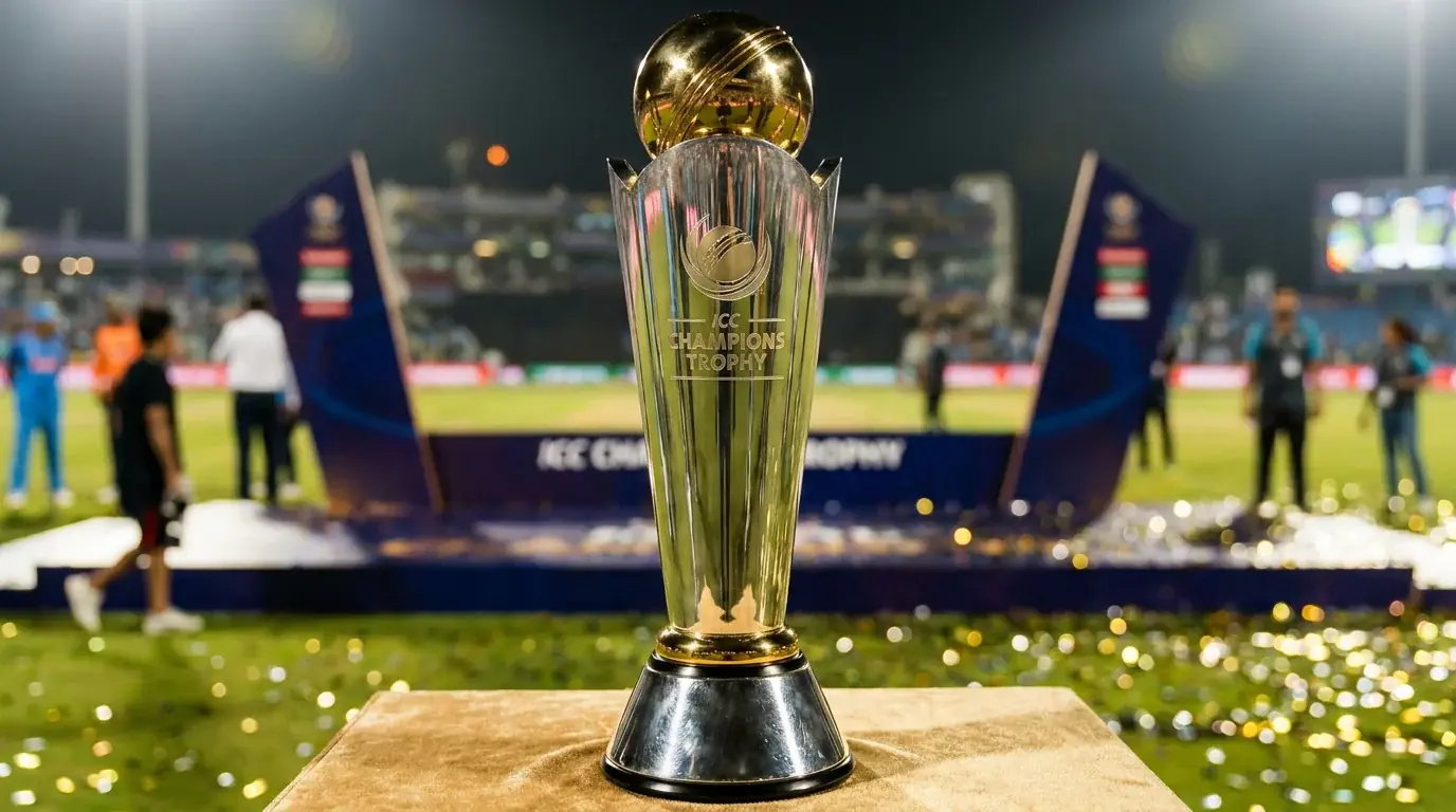 ICC Champions Trophy лого и шампионен трофей